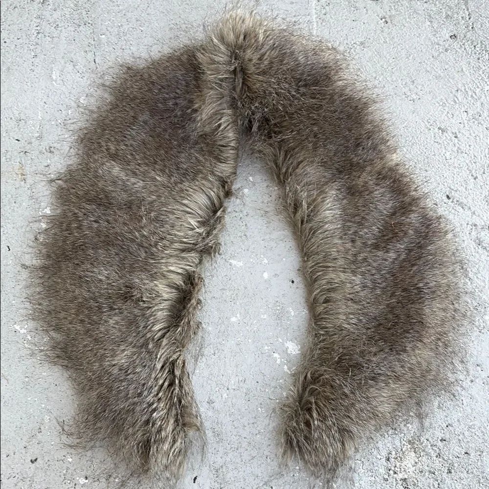 Faux Fur Collar in Brown and Gray